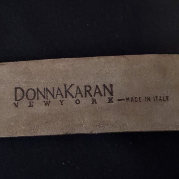 Vintage 1980s Donna Karan Light Brown Leather Belt